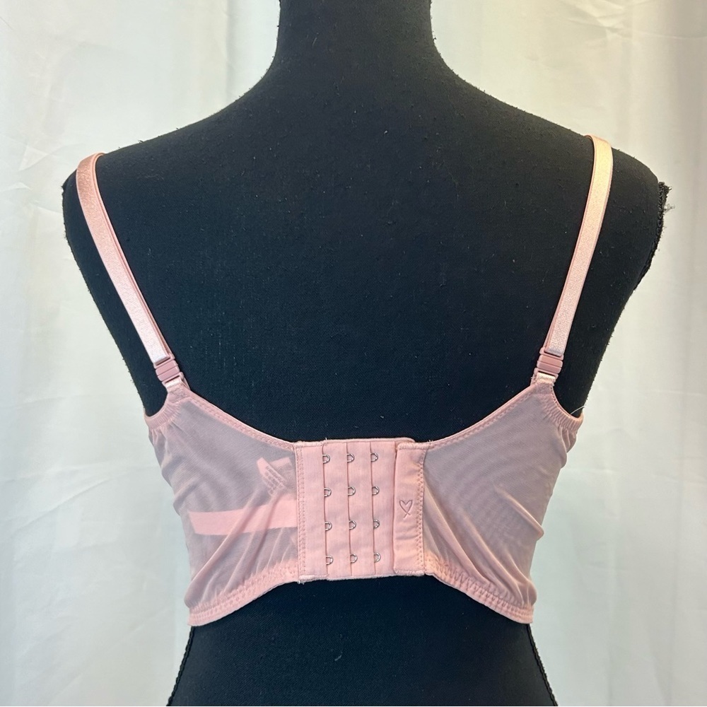 Victoria’s Secret HOLIDAYS/Dream Angel Pink Rhinestone Lace Bra Corset Bustier - Picture 5 of 11